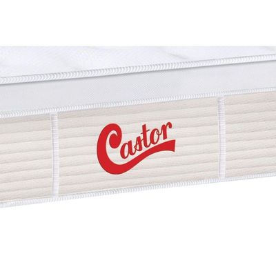 Colchão Solteirão Espuma Visco Gel Molas Ensacadas Pocket Gold Star Vitagel Euro Pillow (96x203x32) - Castor