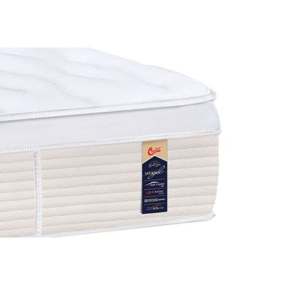 Colchão Solteirão Espuma Visco Gel Molas Ensacadas Pocket Gold Star Vitagel Euro Pillow (96x203x32) - Castor