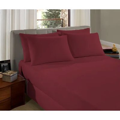 Lencol Avulso Casal com Elastico Malha Merlot Sul Brasil