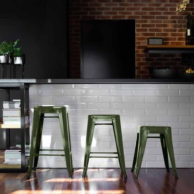 Banqueta Industrial Medium Verde