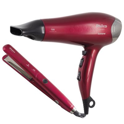 Kit Cuidados Pessoais Philco PKT3250 Cherry Tourmaline Íon 220V
