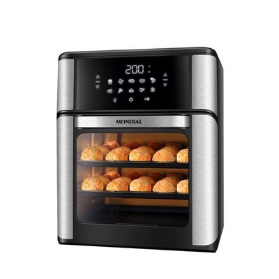 Fritadeira Air Fryer Forno Oven 12L Mondial - Preto e Inox AFON-12L-BI - 110V