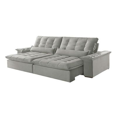Sofá Victory Linho 02 Módulos De 100cm B25cm Meu Sofá Online A230 Linho Cinza