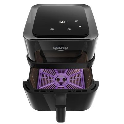 Fritadeira Air Fryer Dako Digital Com 6 Litros E Visor 360° 4 Em 1 220V