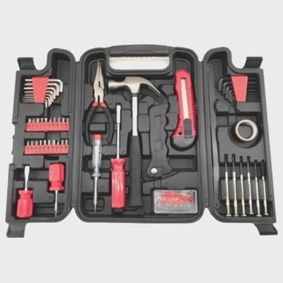 Kit De Ferramentas Completa 142 Peças Maleta Chaves Martelo Soquetes Jogo Multiuso Manuais