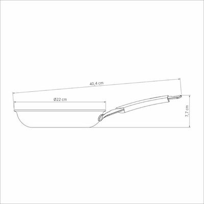 Frigideira Tramontina Romagna Aço Inox Cerâmico Marfim 20 Cm 1 L