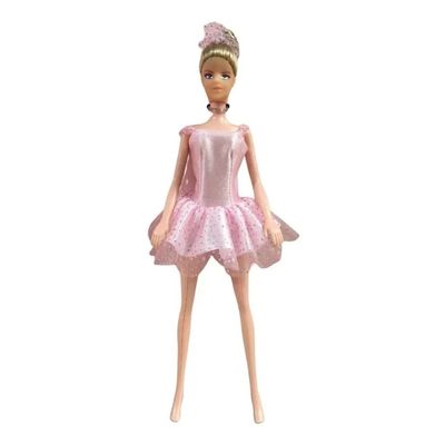 Boneca Bailarina Fashion Doll Vestido Roxo - Anjo