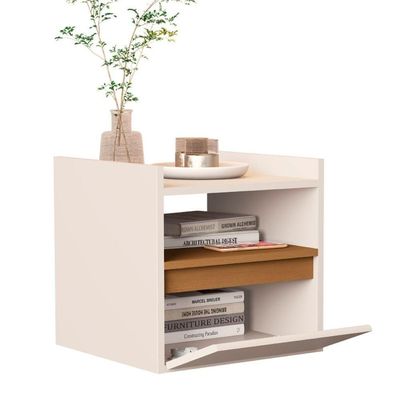 Mesa Cabeceira Suspensa Bariloche Off White Nature