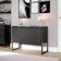 Buffet Estilo Industrial 3 Portas Europa - Preto Onix Preto Onix