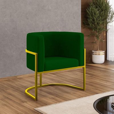 Kit 04 Cadeiras Poltrona Lua Gold Balaqui Verde
