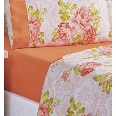 Jogo De Cama Estampado Micropercal 200 Fios Naturale Solteiro 03 Peças - Stella