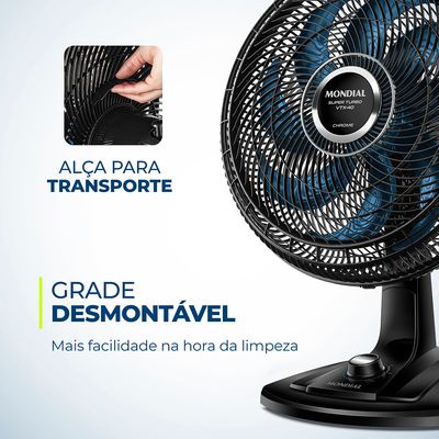 Ventilador de Mesa Mondial 8 Pás Vtx-40-Chrome - 40cm 220V