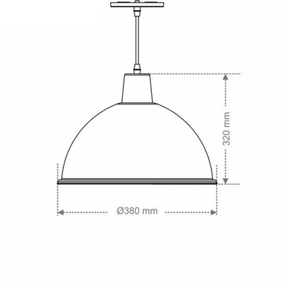 Lustre Pendente Taschibra Td 821 E27 Bivolt Azul