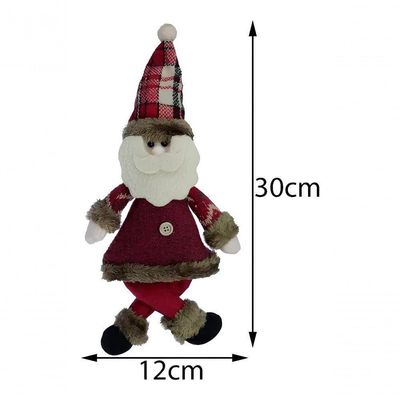 Kit 4 Pendente Boneco Papai Noel árvore Natal Tecido De 30cm