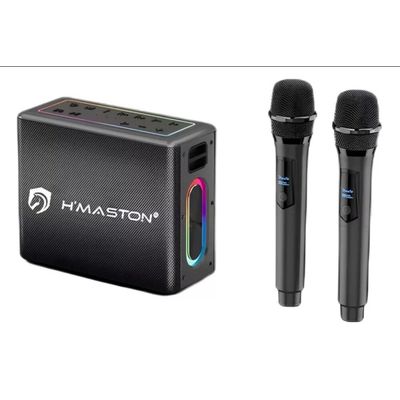 Caixa De Som Bluetooth Portátil Hmaston 120w 2 Microfone