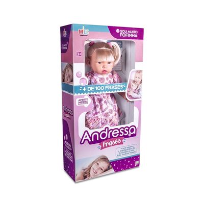 Boneca Milk Andressa Fala mais de 100 Frases