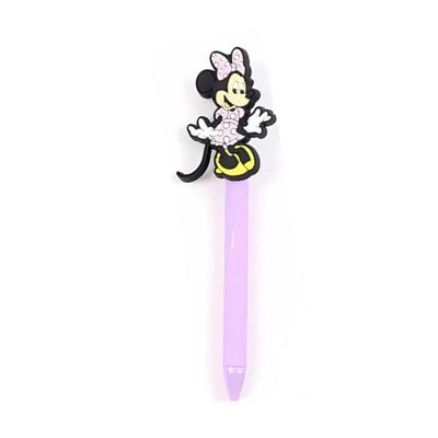 Caneta Esferográfica Retrátil Escrita Azul Disney Minnie Mouse Molin Lilás