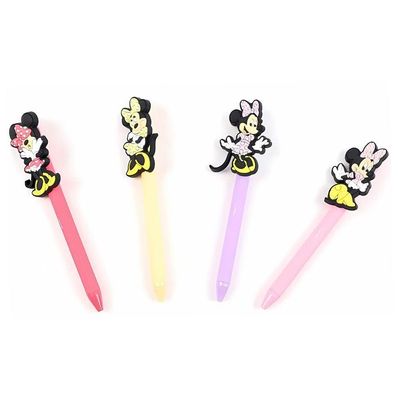 Caneta Esferográfica Retrátil Escrita Azul Disney Minnie Mouse Molin Lilás