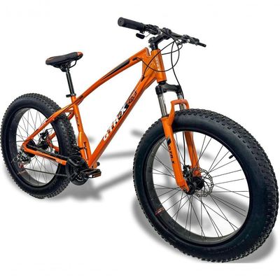 Bicicleta Fat Bike Gtr-x Aro 26 Freios Disco Alumínio Shimano Quadro 17 Laranja