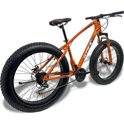 Bicicleta Fat Bike Gtr-x Aro 26 Freios Disco Alumínio Shimano Quadro 17 Laranja