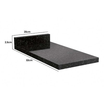 Módulo Cozinha Lótus Tampo Para Balcão B647 25cm Preto