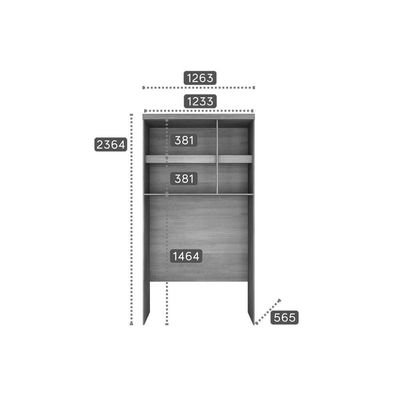 Módulo De Quarto Solteiro Armário Ponte Aéreo Rizon-linea C- 3 Portas Cumaru-fendi -  Horizonte