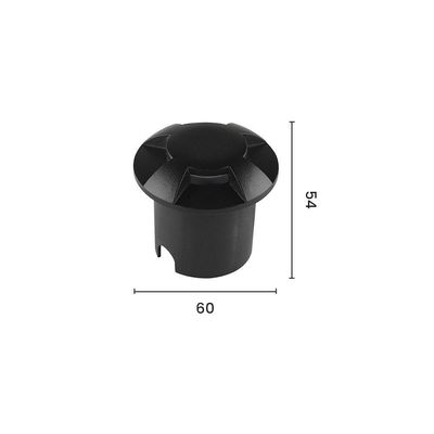 Balizador Astraled Dione Redondo De Embutir Led 1w Bivolt Preto 3000k Luz Amarela Bl-5029