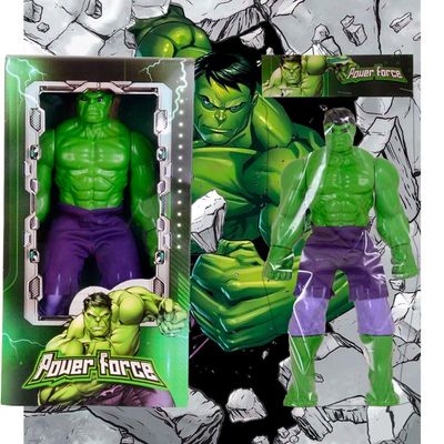 Boneco Super Herói Hulk De 29 Cm Articulado Power Force
