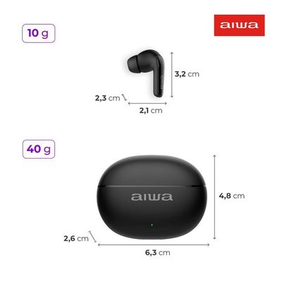 Fone De Ouvido Earbud Aiwa Bluetooth Bivolt
