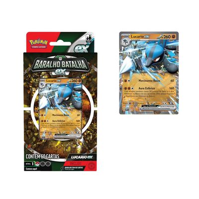 Baralho Batalha Ex Ampharos e Lucario Copag Pokemon - Item Sortido