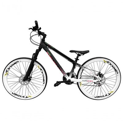Bicicleta Aro 26 Vikingx Tuff X44 Preto-branco 21v Alumínio Freio A Disco Aros Vmaxx Brancos