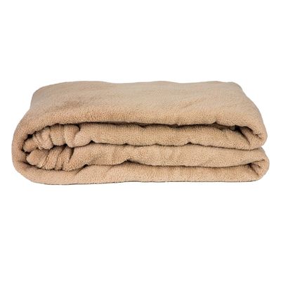 Manta Cobertor Solteiro Fleece Andreza Lisa 100% Poliéster Bege