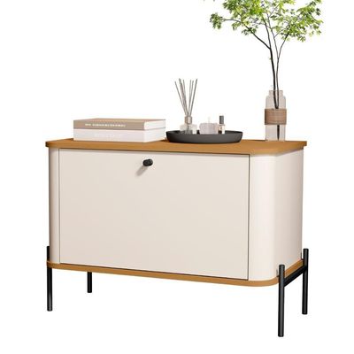 Cômoda Pequena Irondale Off White Nature Preto