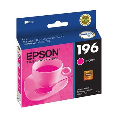 Cartucho De Tinta Epson T196320 T196 Amarelo | Xp101 Xp201 Xp214 Xp401 Xp411 Wf-2532