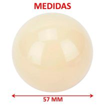 Kit 6 Bolão Bolas De Bilhar Sinuca Profissional Branco 57mm