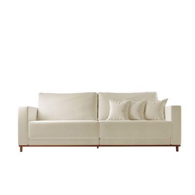 Sofá Djon 02 Módulos De 90cm B20cm Meu Sofá Online A302 Linho Branco