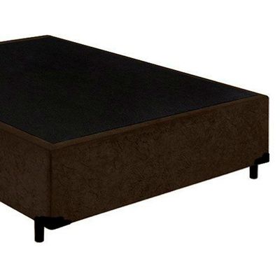 Cama Box Casal Suede Sereneprime Marrom 138x188x40