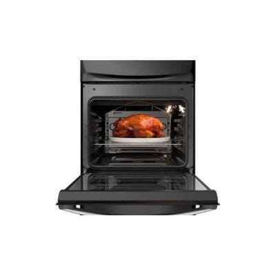 Fogão 4 Bocas Continental Preto Mesa de Vidro, Forno Eco Turbo e Grades Ferro Fundido (FC4GB) Bivolt