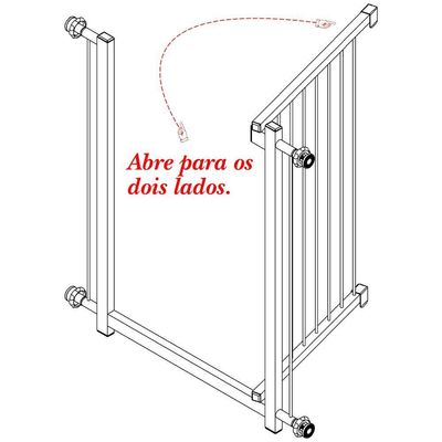 Grade Portão Pet Bebê Divisor Ambiente 80 Cm Branco