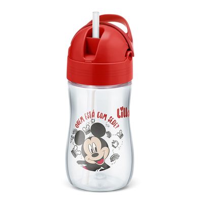 Copo Infantil com Canudo Lillo Evolution Mickey 300ml