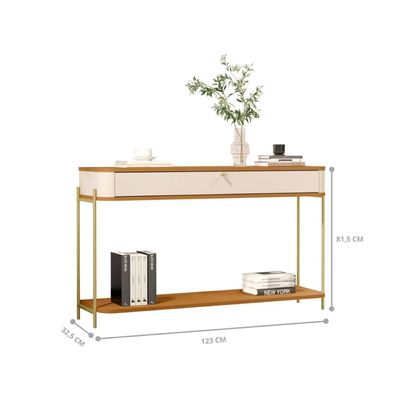 Bancada Baton Rouge Off White Nature Dourado