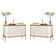 Jogo De Mesa De Cabeceira Sofia Off White Nature Dourado