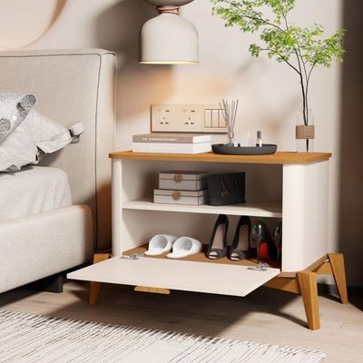 Jogo Mesa De Cabeceira Liepzig Off White Nature