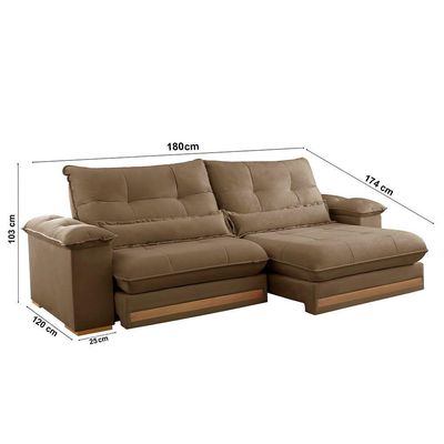 Sofá Dubai Veludo 02 Módulos De 90 Cm B25 Cm Meu Sofá Online B016 Veludo Marrom