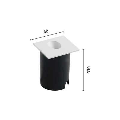Balizador Astraled Australe Quadrado De Embutir Led 2w Bivolt Branco 3000k Luz Amarela Bl-6714