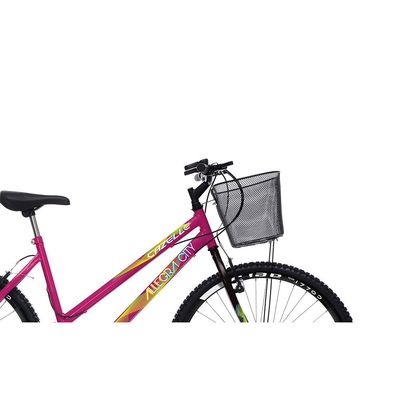 Bicicleta Colli Cazelle Allegra Aro 26 Freio V-Brake Quadro 18 Rosa Neon