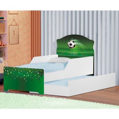 Mini Cama Infantil Com Auxiliar Pop Arena Futebol Com Colchão