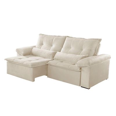Sofá Parma Linho 02 Módulos De 80cm B25cm Meu Sofá Online A302 Linho Branco