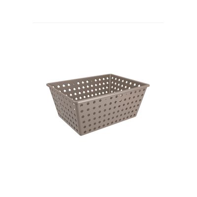 Cesta Organizadora Coza One Pequena em Plástico Cinza 8x14x18cm