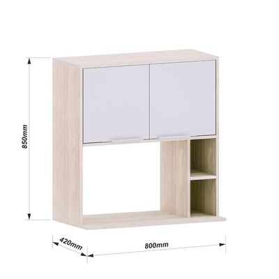 Armário Aéreo 80 Cm 2 Portas E Nicho Microondas Art Luciane Móveis